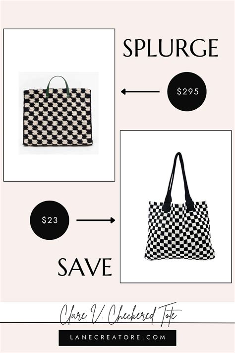 clare v bags dupe|clare v checkered bag.